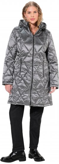 Ulla Popken HYPRAR Diamond Quilted Jacket Silver - Jakas - 