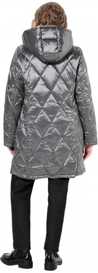 Ulla Popken HYPRAR Diamond Quilted Jacket Silver - Jakas - 
