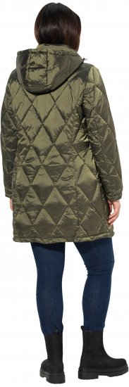 Ulla Popken HYPRAR Diamond Quilted Jacket Bottle Green - Jakas - 