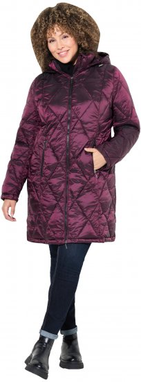 Ulla Popken HYPRAR Diamond Quilted Jacket Carmine Red - Jakas - 