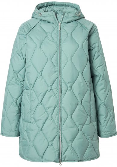 Ulla Popken HYPRAR Quilted Water Repellent Jacket Mint Green - Jakas - 