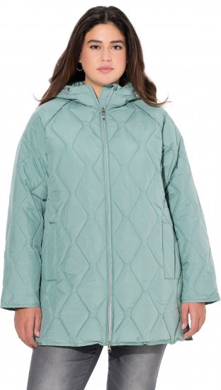 Ulla Popken HYPRAR Quilted Water Repellent Jacket Mint Green - Jakas - 