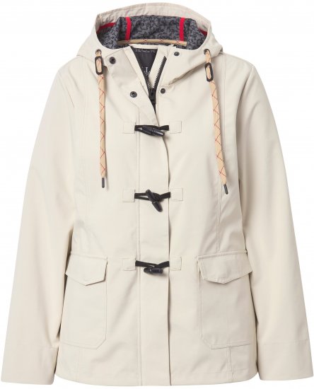 Ulla Popken HYPRAR Toggle Button Microfleece Lined Jacket Light Champagne - Jakas - 