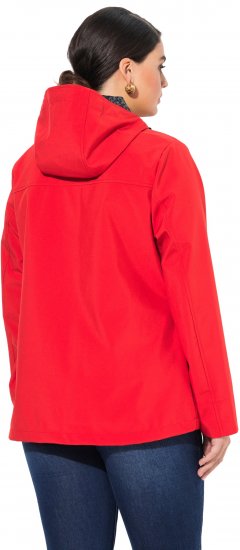 Ulla Popken HYPRAR Toggle Button Microfleece Lined Jacket Salsa Red - Jakas - 