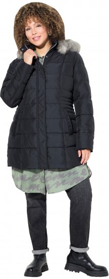 Ulla Popken HYPRAR Quilted Jacket Black - Jakas - 