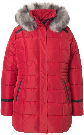 Ulla Popken HYPRAR Quilted Jacket Ruby Red - Jakas - 