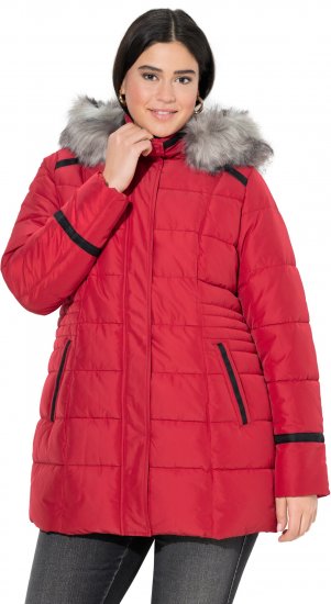 Ulla Popken HYPRAR Quilted Jacket Ruby Red - Jakas - 