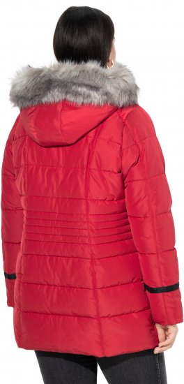 Ulla Popken HYPRAR Quilted Jacket Ruby Red - Jakas - 