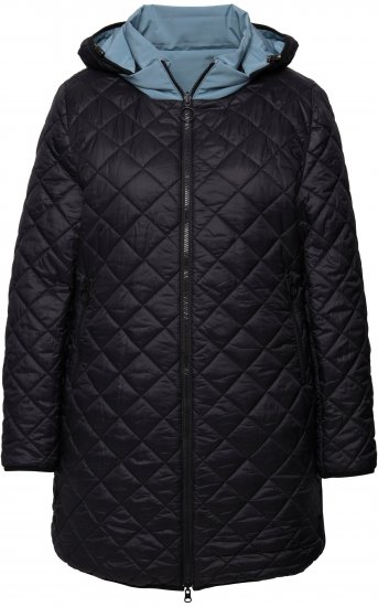 Ulla Popken HYPRAR Reversible Quilted Jacket Grey Blue - Jakas - 