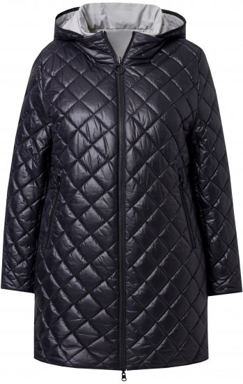 Ulla Popken HYPRAR Reversible Quilted Jacket Medium Grey - Jakas - 
