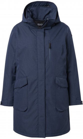 Ulla Popken HYPRAR Drawstring Waist Parka Navy - Jakas - 