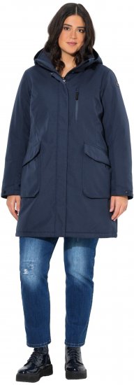 Ulla Popken HYPRAR Drawstring Waist Parka Navy - Jakas - 