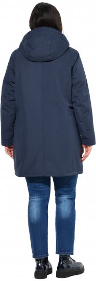 Ulla Popken HYPRAR Drawstring Waist Parka Navy - Jakas - 