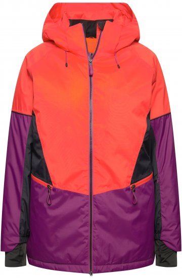 Ulla Popken HYPRAR Performance Colorblock Ski Jacket Coral - Jakas - 