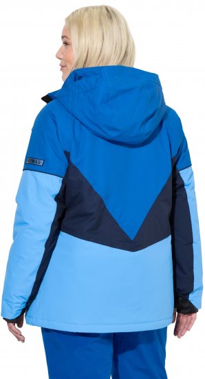Ulla Popken HYPRAR Performance Colorblock Ski Jacket Denim Blue - Jakas - 