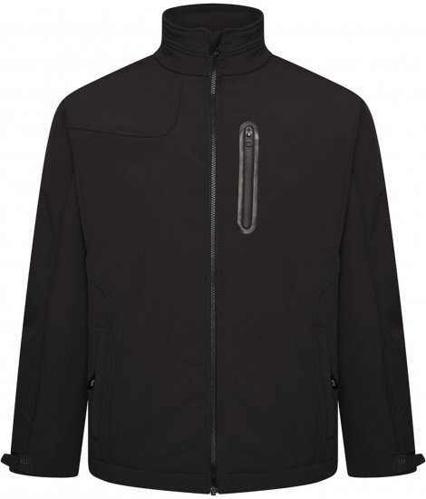 Kam Jeans KV132 Softshell Panelled Jacket Black - Jakas & Lietus apģērbs - Jakas - 2XL-12XL