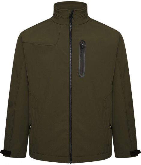 Kam Jeans KV132 Softshell Panelled Jacket Olive - Jakas & Lietus apģērbs - Jakas - 2XL-12XL