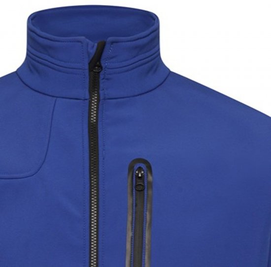 Kam Jeans KV132 Softshell Panelled Jacket Royal Blue - Jakas & Lietus apģērbs - Jakas - 2XL-12XL