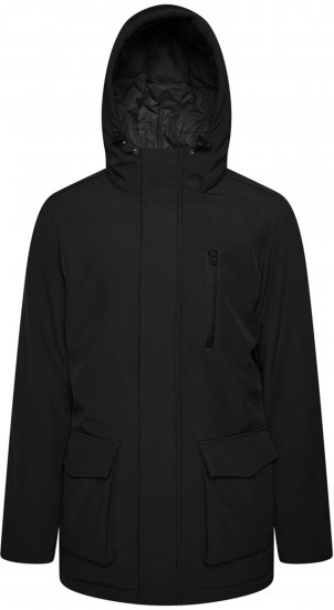 Kam Jeans KV144 Long Quilted Softshell Parka Black - Jakas & Lietus apģērbs - Jakas - 2XL-12XL