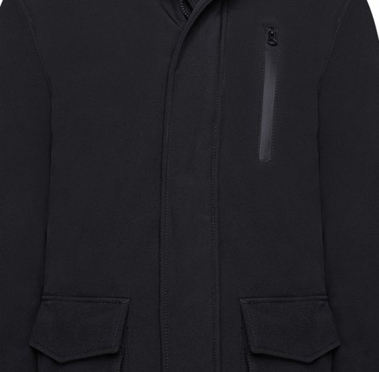Kam Jeans KV144 Long Quilted Softshell Parka Black - Jakas & Lietus apģērbs - Jakas - 2XL-12XL