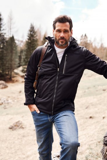 JP1880 Softshell Wind and Water Resistant Jacket Black TALL - TALL jakas - 