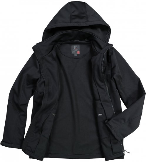 JP1880 Softshell Wind and Water Resistant Jacket Black TALL - TALL jakas - 