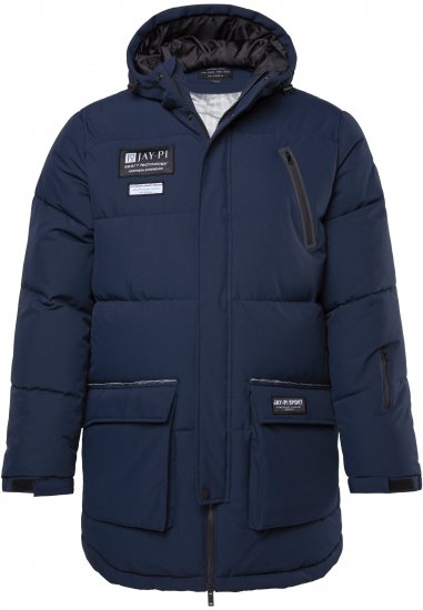 JAY-PI Warm Quilted Parka Dual Function, Wind and Water Repellant Navy - Jakas & Lietus apģērbs - Jakas - 2XL-12XL