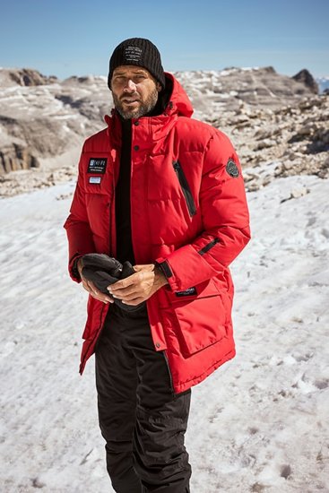 JAY-PI Warm Quilted Parka Dual Function Windproof and Water Repellent Red - Jakas & Lietus apģērbs - Jakas - 2XL-12XL