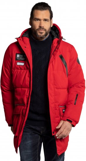 JAY-PI Warm Quilted Parka Dual Function Windproof and Water Repellent Red - Jakas & Lietus apģērbs - Jakas - 2XL-12XL