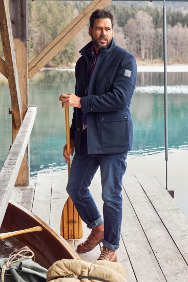 JP1880 Jacket Water-repellent Herringbone Insert Navy - Jakas & Lietus apģērbs - Jakas - 2XL-12XL