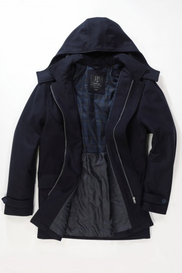 JP1880 Duffle Coat Water Repellent with Detachable Hood Navy - Jakas & Lietus apģērbs - Jakas - 2XL-12XL
