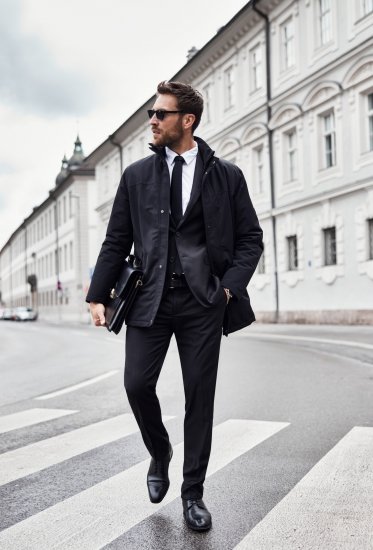 JP1880 Jacket Business Waterproof Black - Jakas & Lietus apģērbs - Jakas - 2XL-12XL