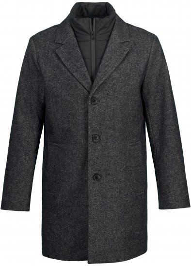 JP1880 Coat Wool Blend Quilted Insert Black - Jakas & Lietus apģērbs - Jakas - 2XL-12XL