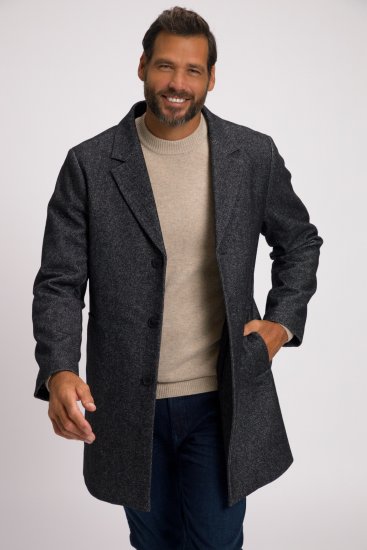 JP1880 Coat Wool Blend Quilted Insert Black - Jakas & Lietus apģērbs - Jakas - 2XL-12XL