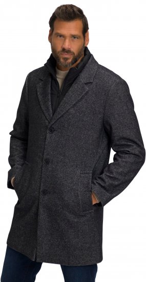JP1880 Coat Wool Blend Quilted Insert Black - Jakas & Lietus apģērbs - Jakas - 2XL-12XL