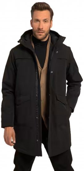JP1880 Parka Warm Sleeves with Windcuffs Black - Jakas & Lietus apģērbs - Jakas - 2XL-12XL