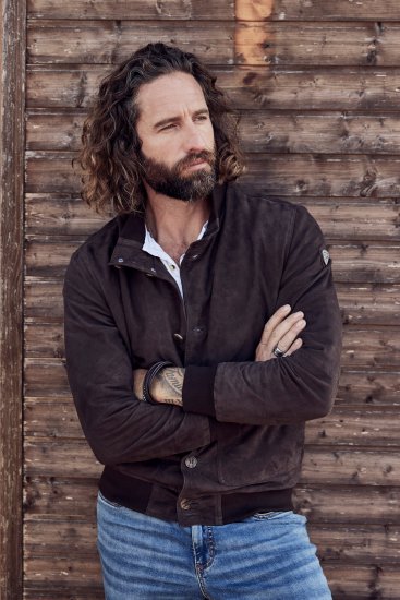 JP1880 Leather Jacket Goat Suede Espresso Brown - Jakas & Lietus apģērbs - Jakas - 2XL-12XL