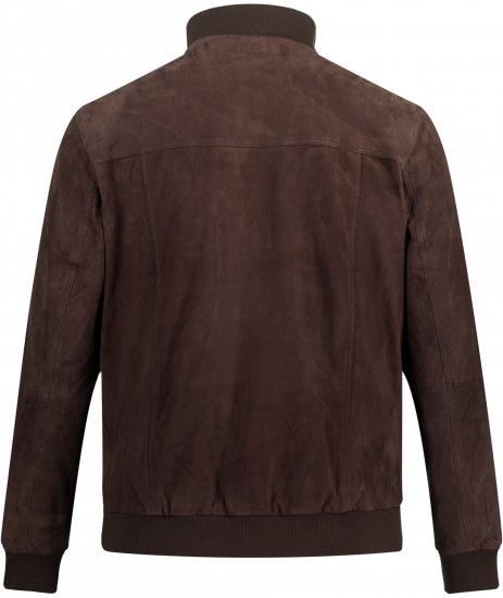 JP1880 Leather Jacket Goat Suede Espresso Brown - Jakas & Lietus apģērbs - Jakas - 2XL-12XL