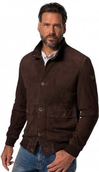 JP1880 Leather Jacket Goat Suede Espresso Brown - Jakas & Lietus apģērbs - Jakas - 2XL-12XL
