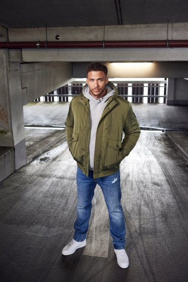 STHUGE Bomber Jacket With Hood Green - Jakas & Lietus apģērbs - Jakas - 2XL-12XL