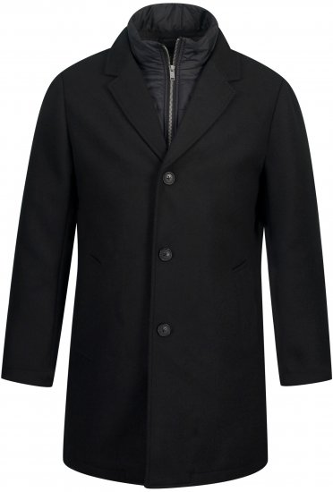JP1880 Coat Wool Blend Quilted Black - Jakas & Lietus apģērbs - Jakas - 2XL-12XL