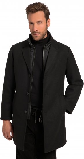 JP1880 Coat Wool Blend Quilted Black - Jakas & Lietus apģērbs - Jakas - 2XL-12XL