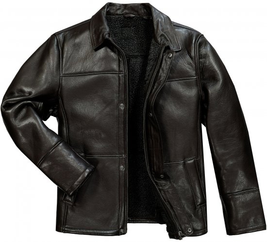 JP1880 Leather Jacket Soft Lamb Nappa Dark Brown - Jakas & Lietus apģērbs - Jakas - 2XL-12XL