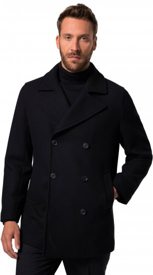 JP1880 Caban Short Double-breasted Overcoat Navy - Jakas & Lietus apģērbs - Jakas - 2XL-12XL