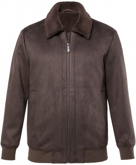 JP1880 Bomber Jacket Faux Leather Dark Brown - Jakas & Lietus apģērbs - Jakas - 2XL-12XL