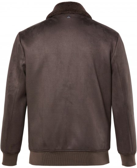 JP1880 Bomber Jacket Faux Leather Dark Brown - Jakas & Lietus apģērbs - Jakas - 2XL-12XL