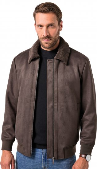 JP1880 Bomber Jacket Faux Leather Dark Brown - Jakas & Lietus apģērbs - Jakas - 2XL-12XL