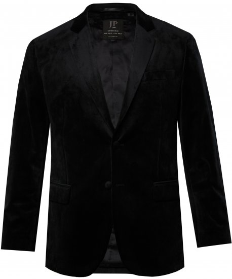 JP1880 Jacket Velvet Business Smoking Black - Uzvalki un žaketes - Liela izmēra uzvalki un bleizeri