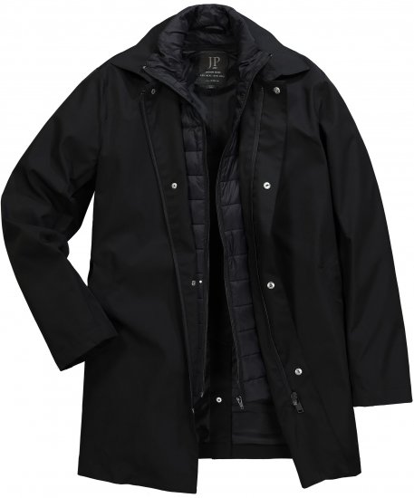 JP1880 Business Coat Zip-out Panel Black - Jakas & Lietus apģērbs - Jakas - 2XL-12XL