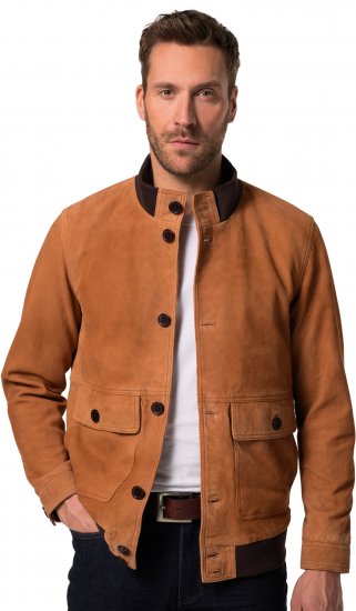 JP1880 Jacket Leather Lamb Nappa Brown - Jakas & Lietus apģērbs - Jakas - 2XL-12XL